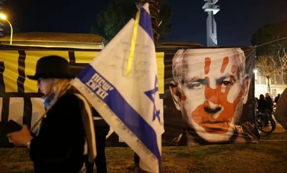 تظاهرات گسترده علیه نتانیاهو در تلآویو