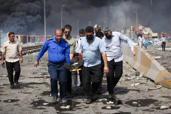 عکسی از تازه‌ عروس و داماد قربانی در بندر عباس