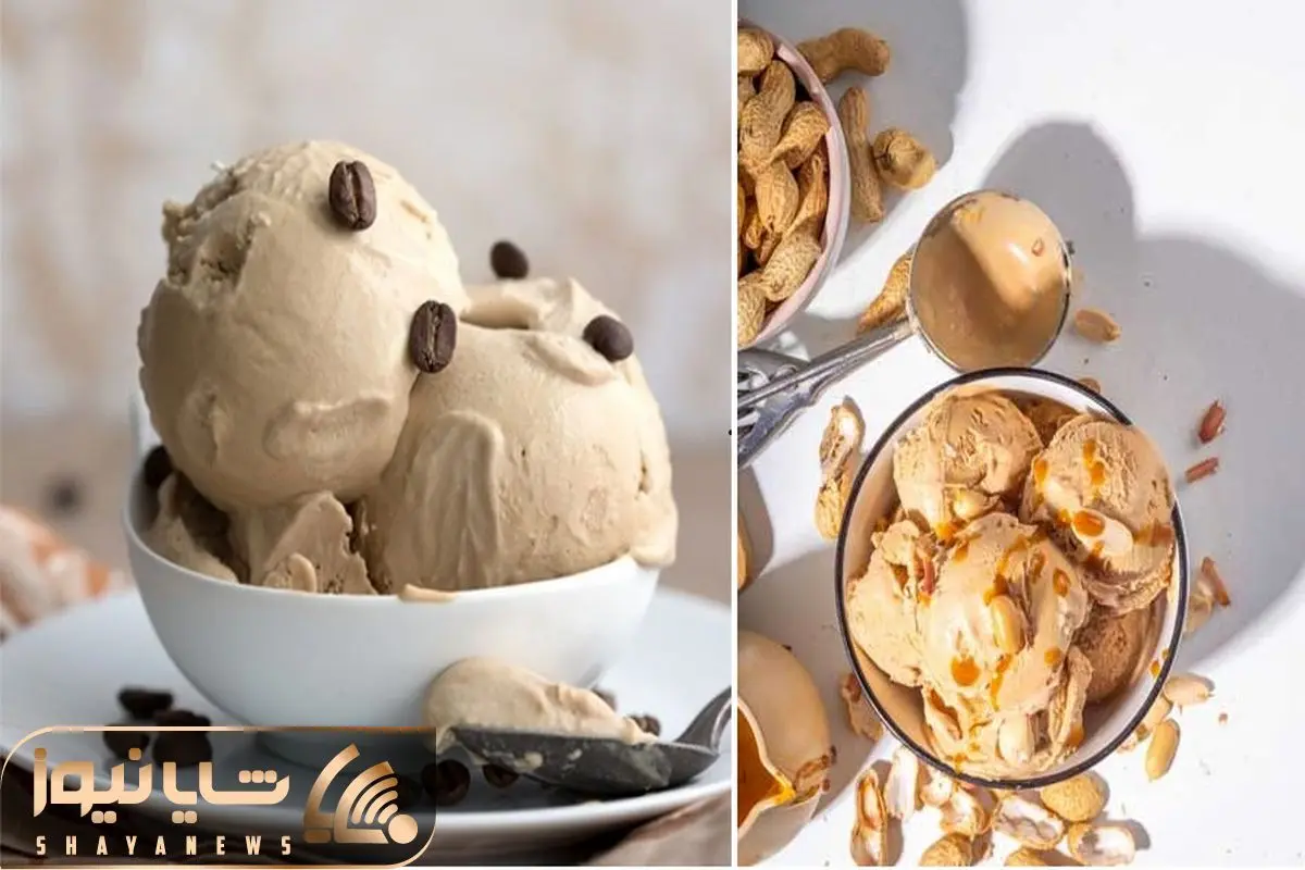 طرز تهیه دو نوع بستنی خوشمزه / بستنی قهوه و بستنی بادام زمینی بدون ثعلب و بدون دستگاه