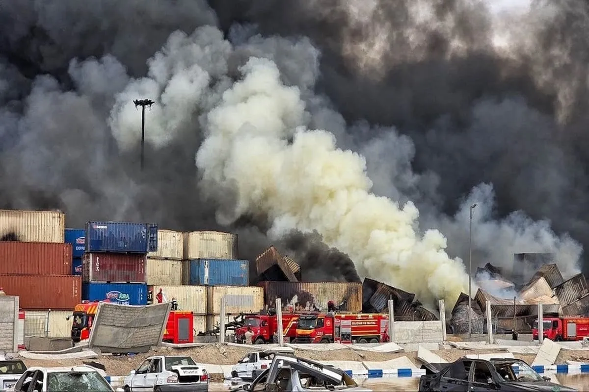 بندر عباس بازهم آتش گرفت + فیلم